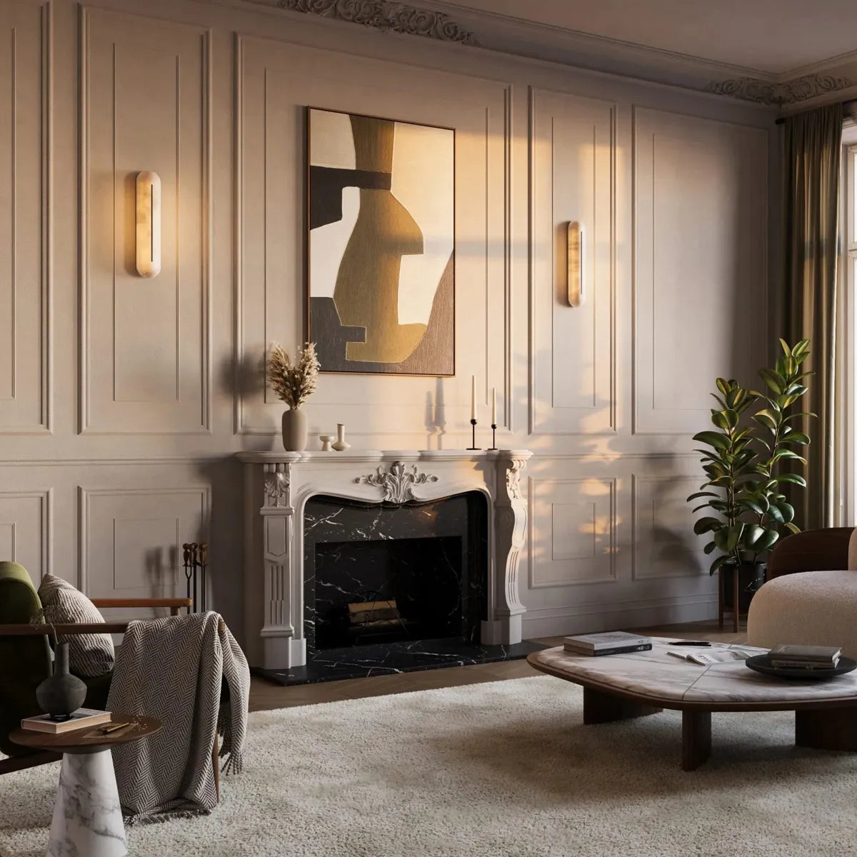 Orbison Alabaster Wall Lamp – Modern Decorative Lighting for Staircase - View 2