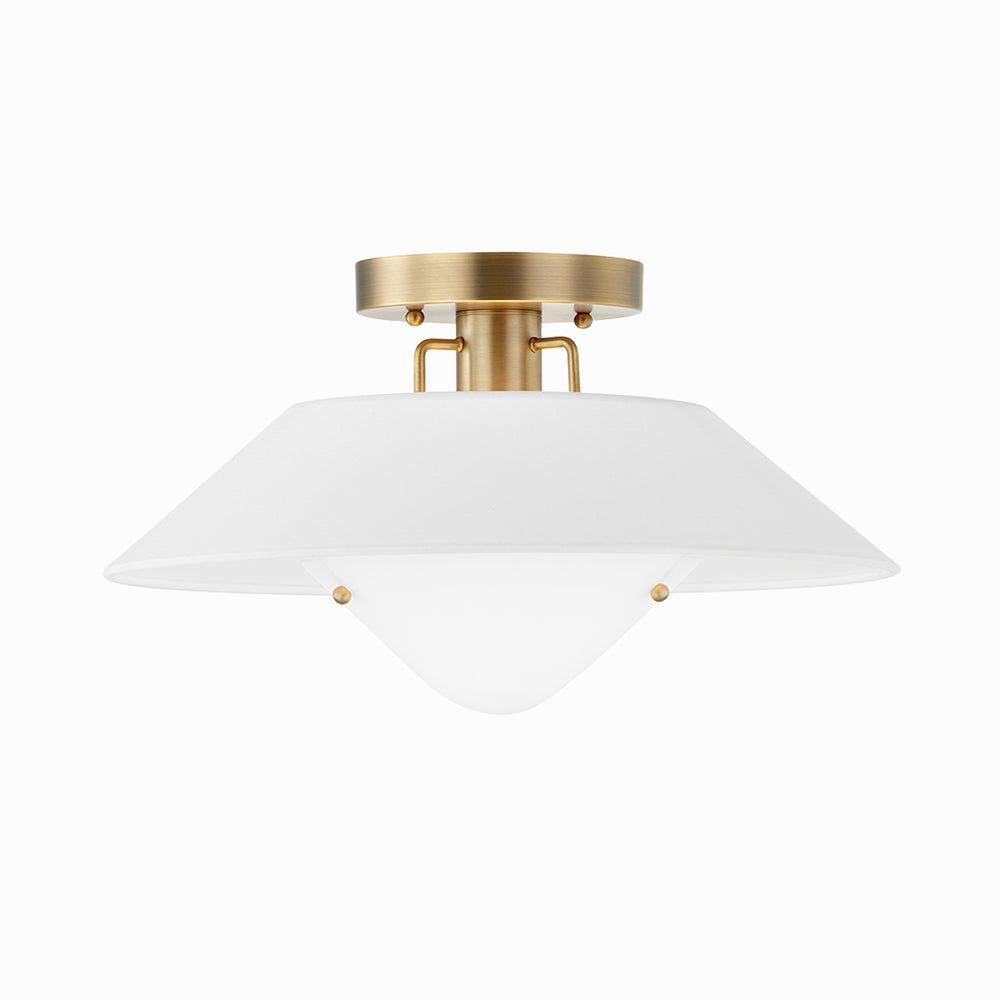 Otto Industrial Round Flush Mount Ceiling Light