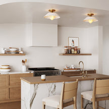Otto Industrial Round Flush Mount Ceiling Light