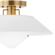 Otto Industrial Round Flush Mount Ceiling Light