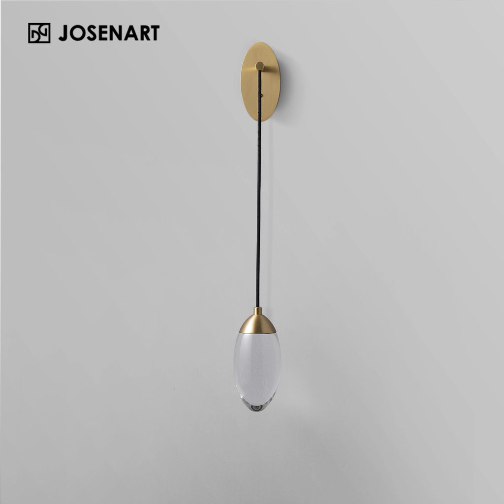 oval glass wall lights