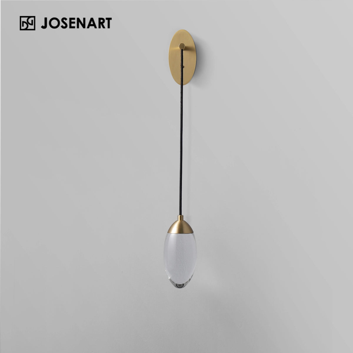 oval glass wall lights