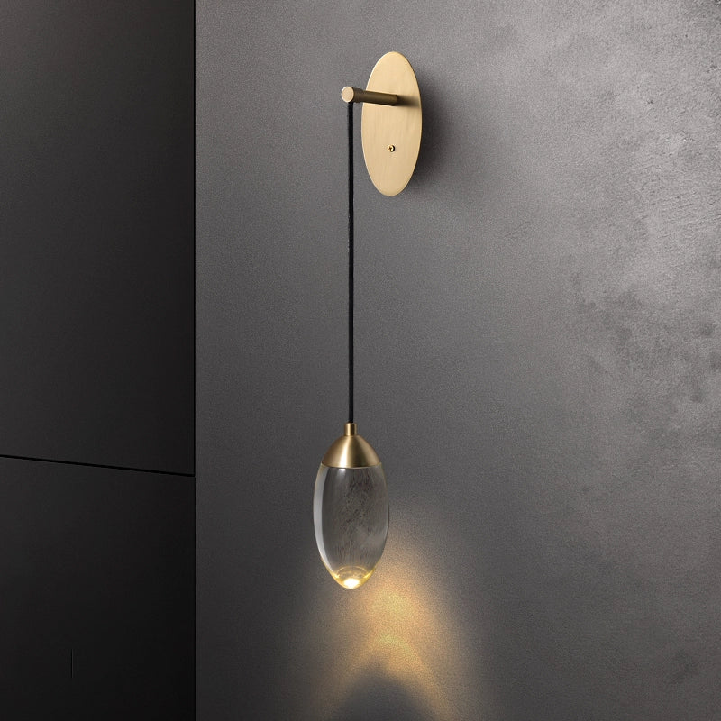 clear glass wall light