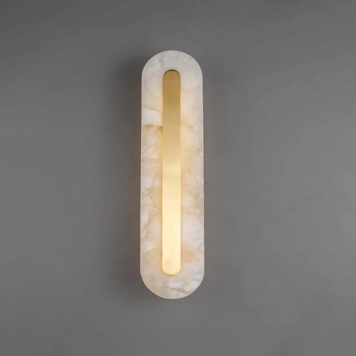 Ozeki Alabaster Wall Sconce | Minimalist Brass Lighting for Modern Interiors
