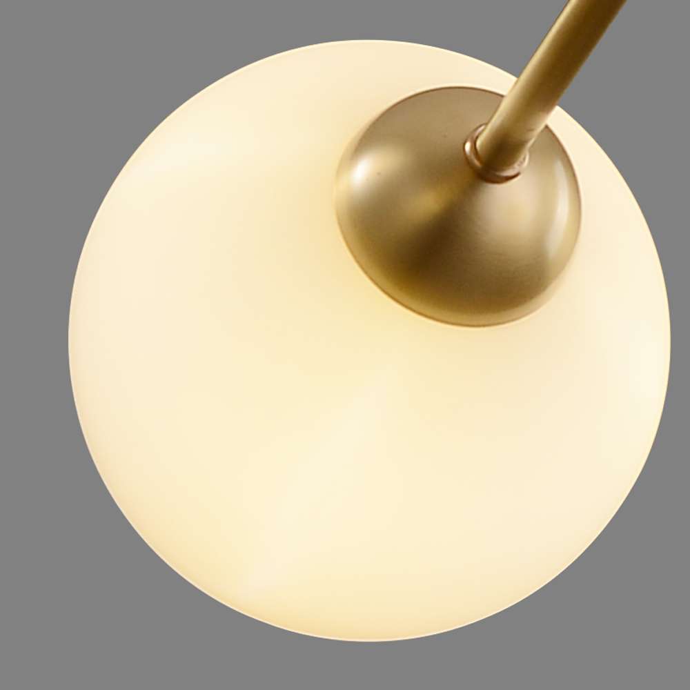 brushed brass pendant globe light