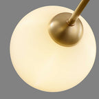 brushed brass pendant globe light