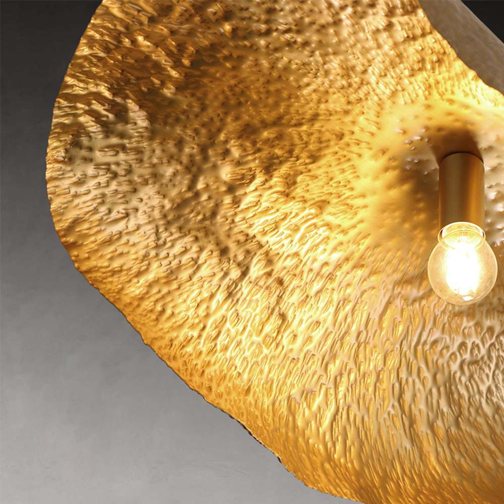 textured brass lighting