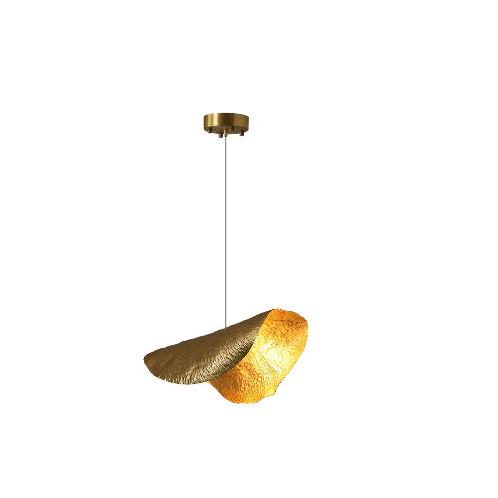 minimalist brass pendant