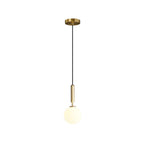 brass opal globe pendant