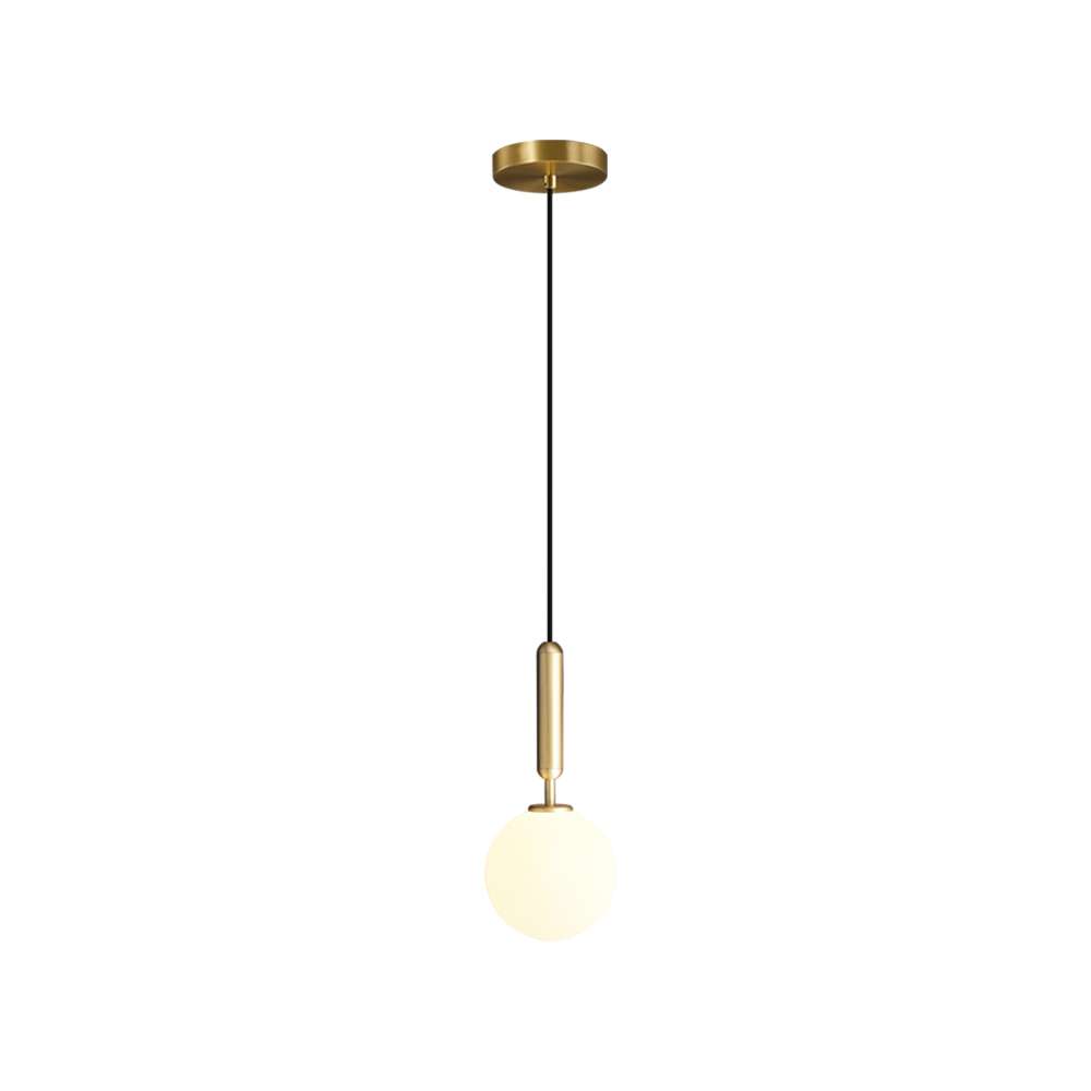 brass opal globe pendant