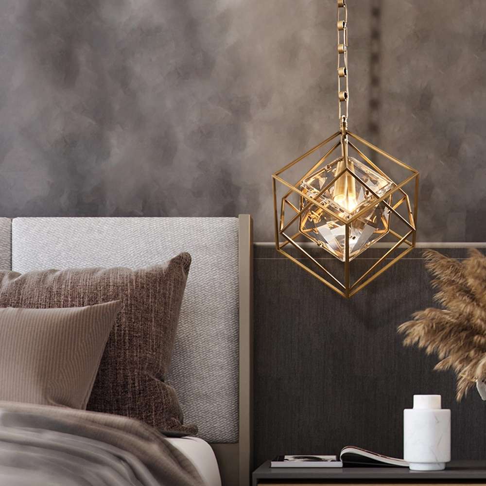 brass and crystal lighting