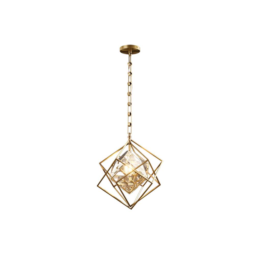 crystal cubist pendant lamp