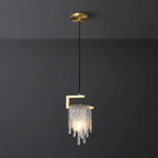 brass clear crystal chandelier