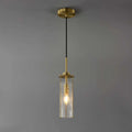 brass clear crack pendant