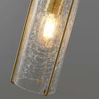 clear crack glass pendant
