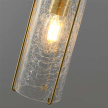 clear crack glass pendant