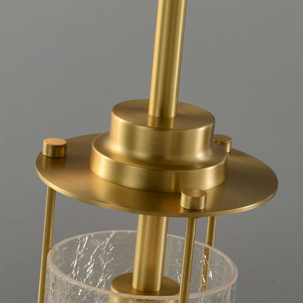 warm brass clear pendant