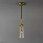 clear crack glass pendant