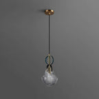glass shade in bag shape pendant