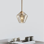 brass glass shapes chandelier