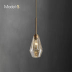 geometrical glass shapes chandelier