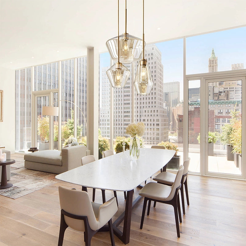 modern brass chandelier