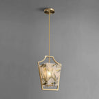 gold frame lantern pendant