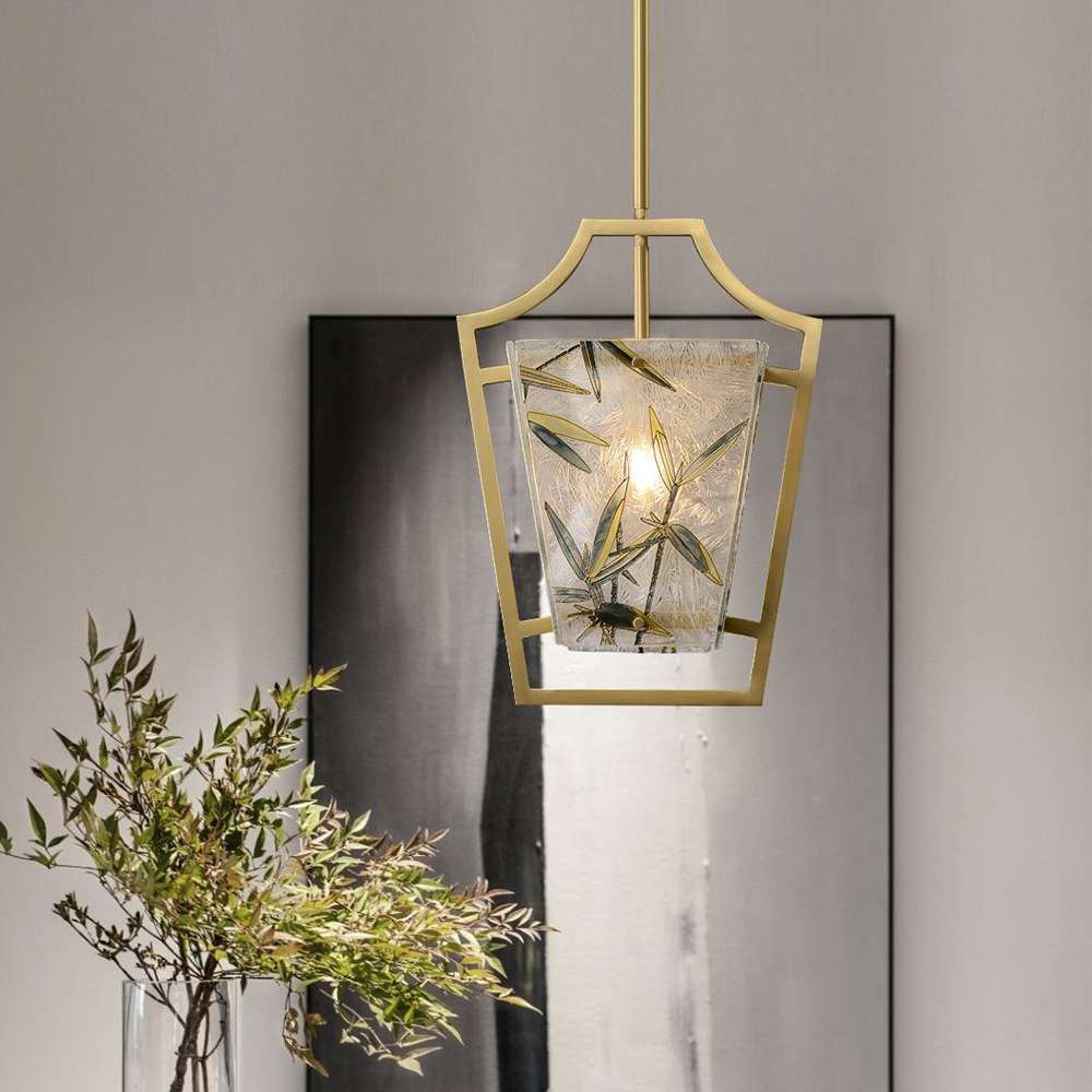 lantern brass pendant