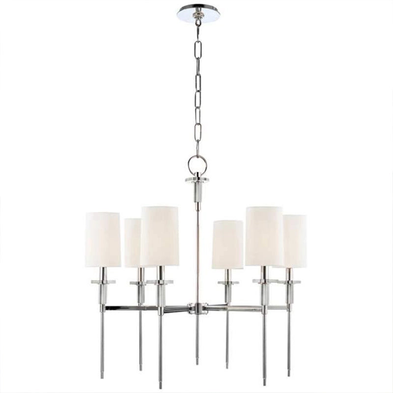 Polished Nickel Glass Chandelier in a styled interior — Josenart Lighting