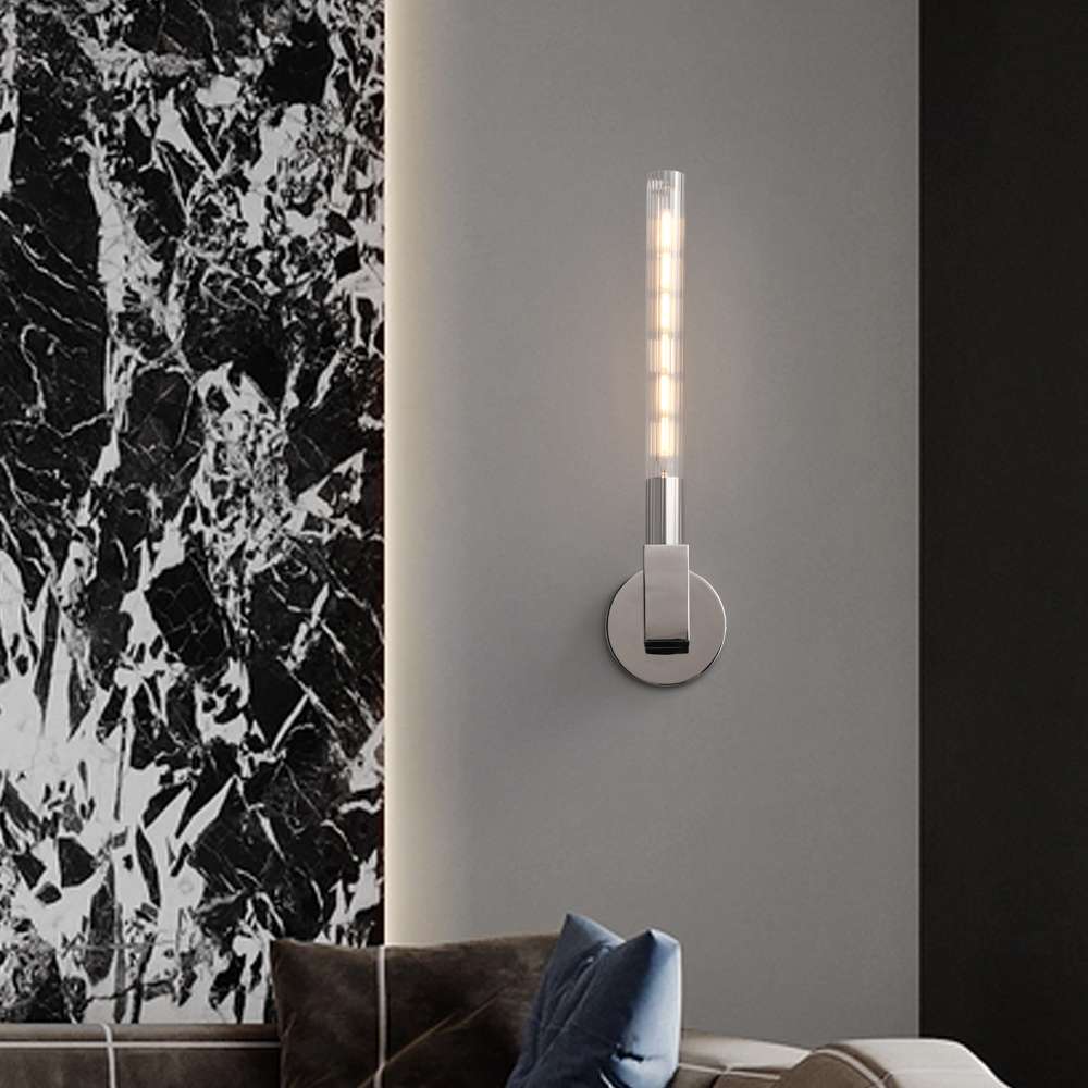 polished nickel living room lighting