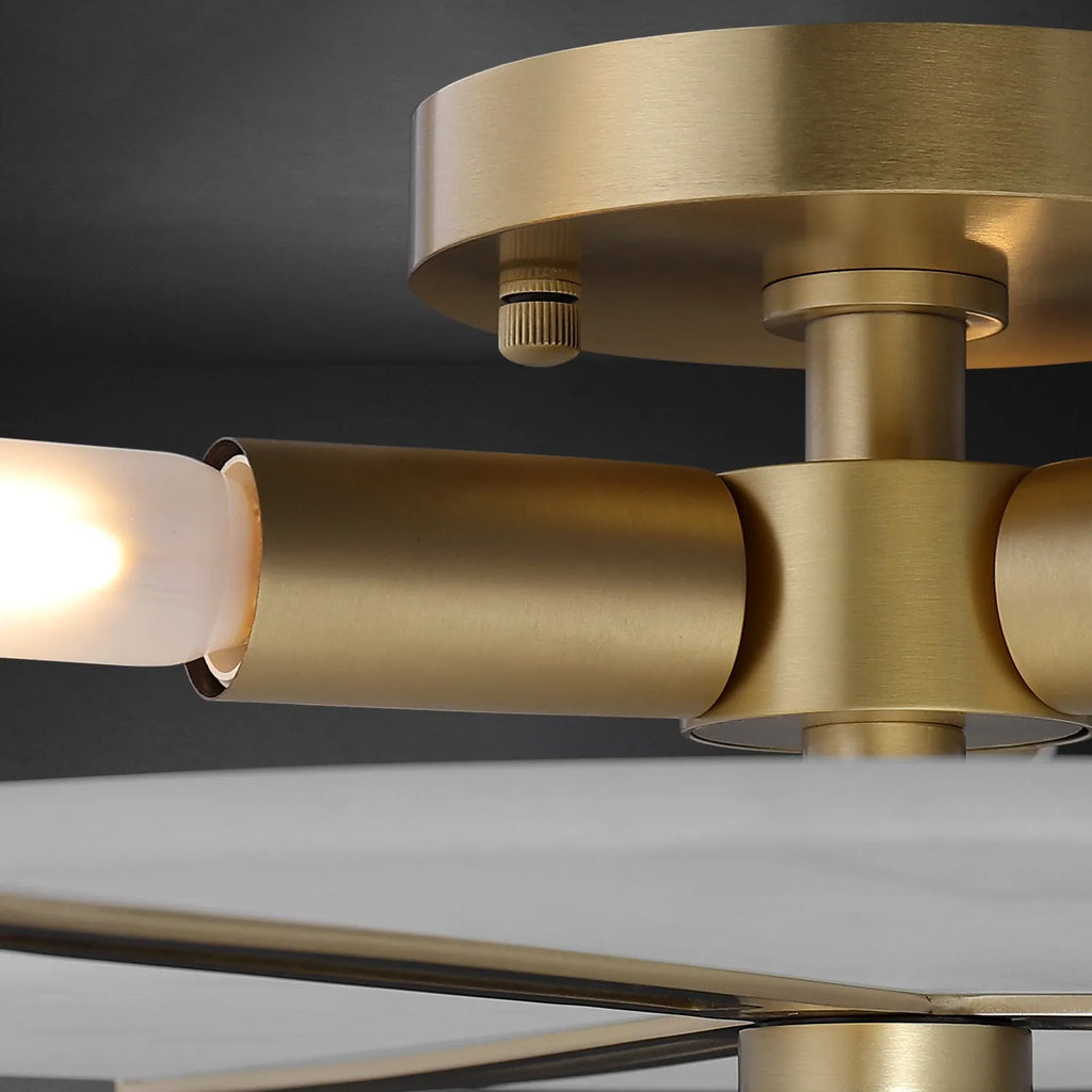 round brass ceiling light