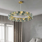 elegant ring glass chandelier