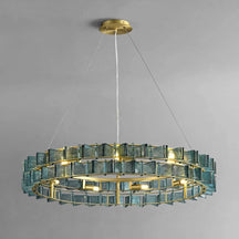 glass ring chandelier lighting