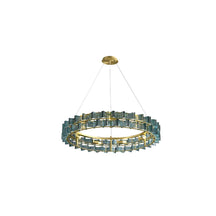 contemporary ring glass chandelier