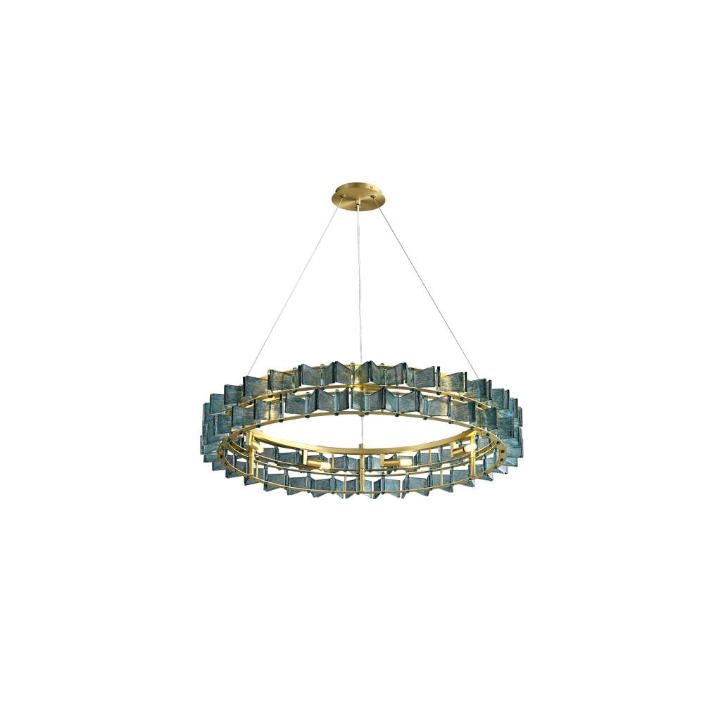 contemporary ring glass chandelier
