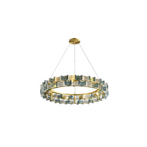ring chandelier with glass design