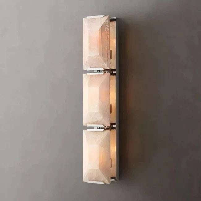 Harlow Calcite Triple Sconce - Blending Stone and Metal Artistry