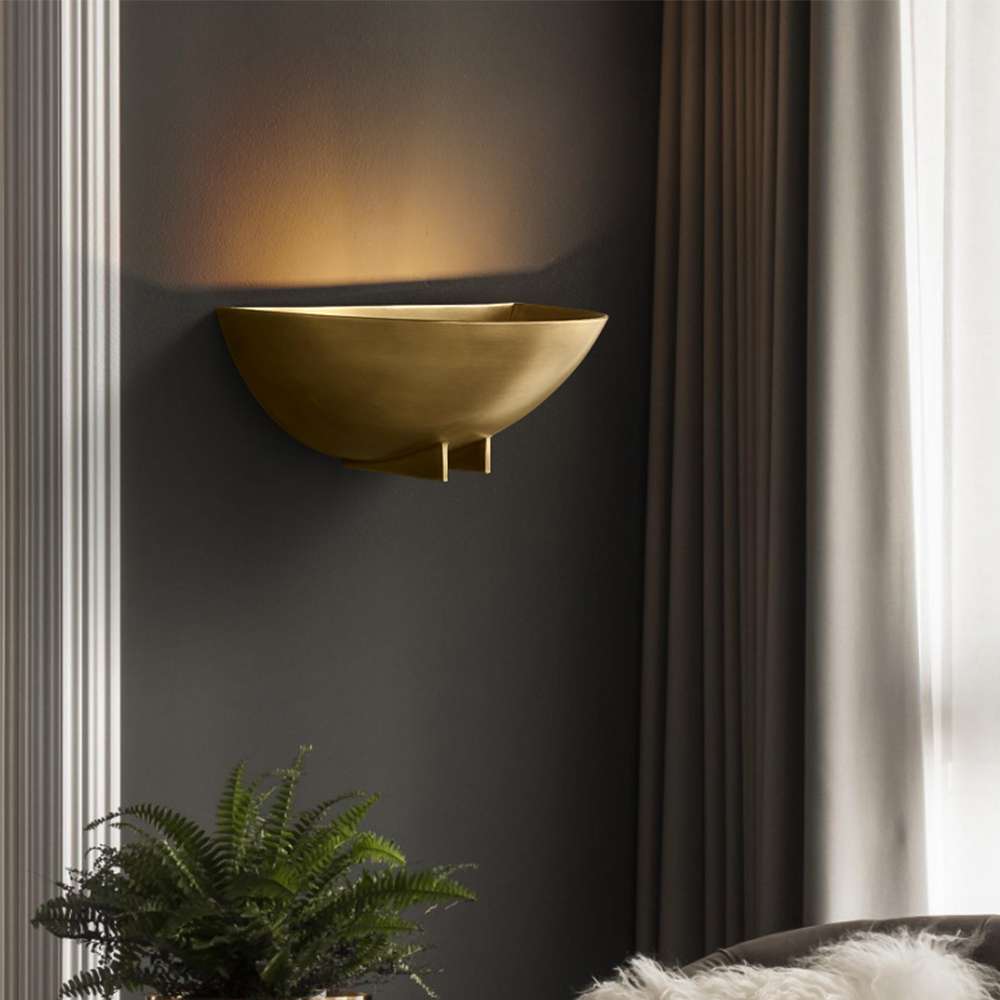 modern quarter sphere wall lamp