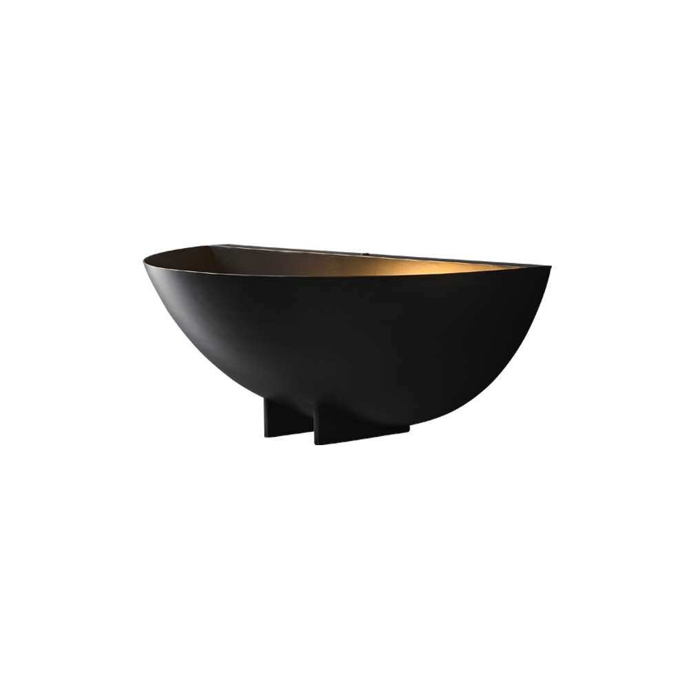 sculptural black wall lamp