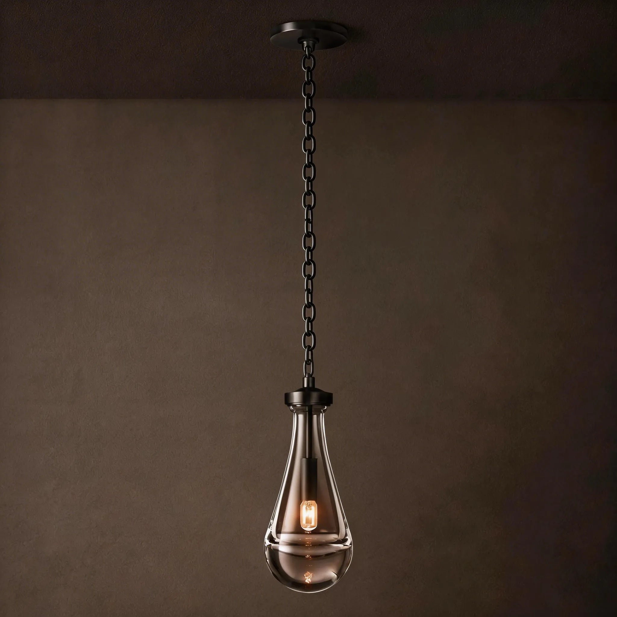 Rain Drops 1 Lights Cord Round Chandelier - View 2