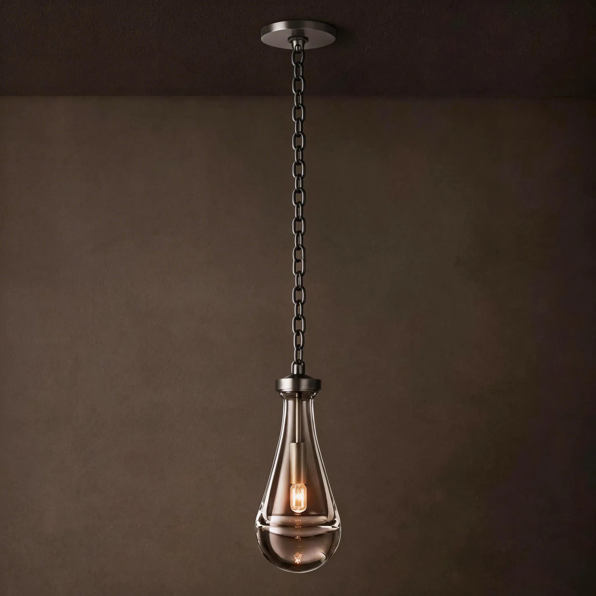Rain Drops 1 Lights Cord Round Chandelier - View 3