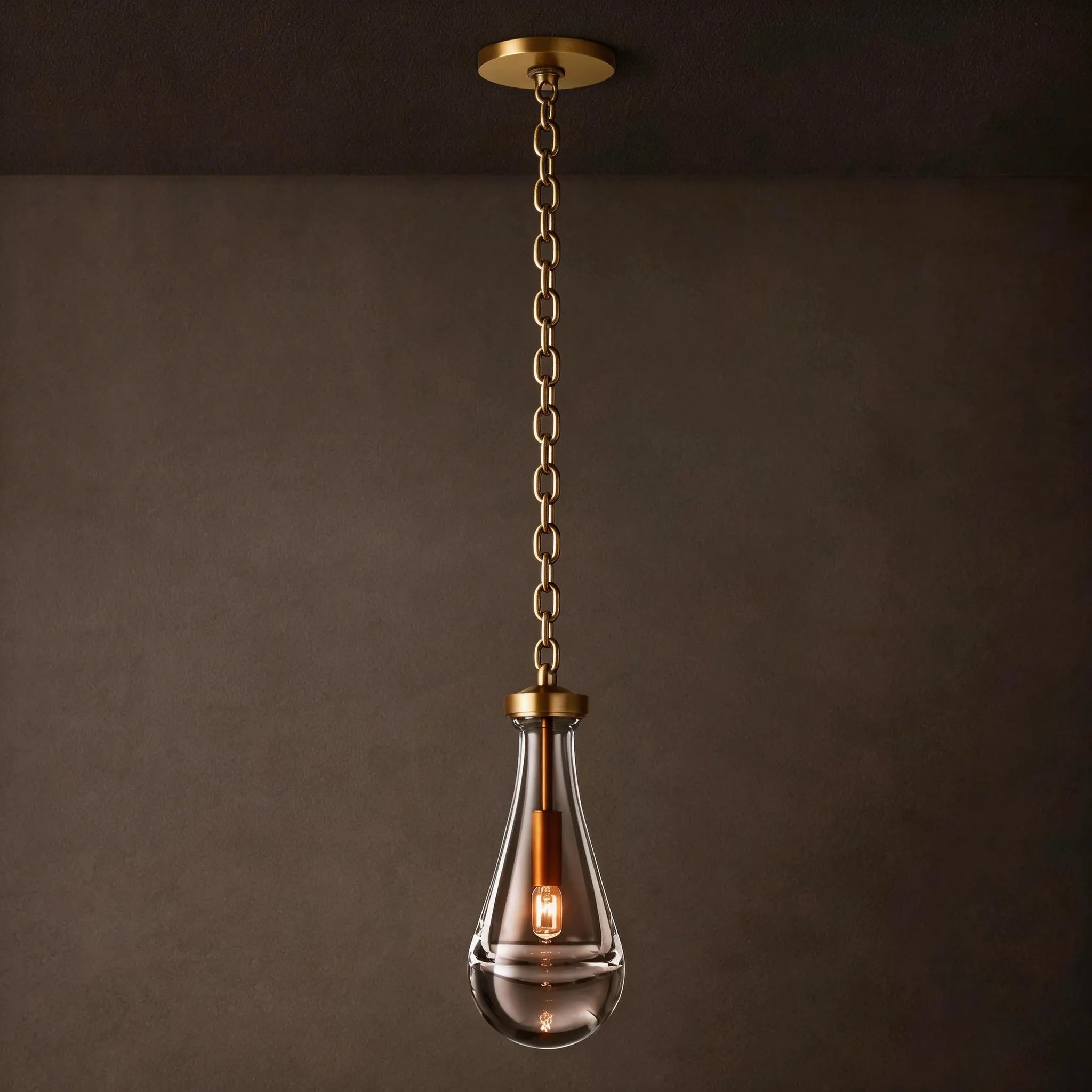 Rain Drops 1 Lights Cord Round Chandelier