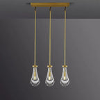 rain drops 3 lights rectangular chandelier