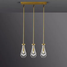 rain drops 3 lights rectangular chandelier