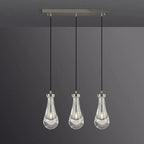 rain drops 3 lights rectangular chandelier