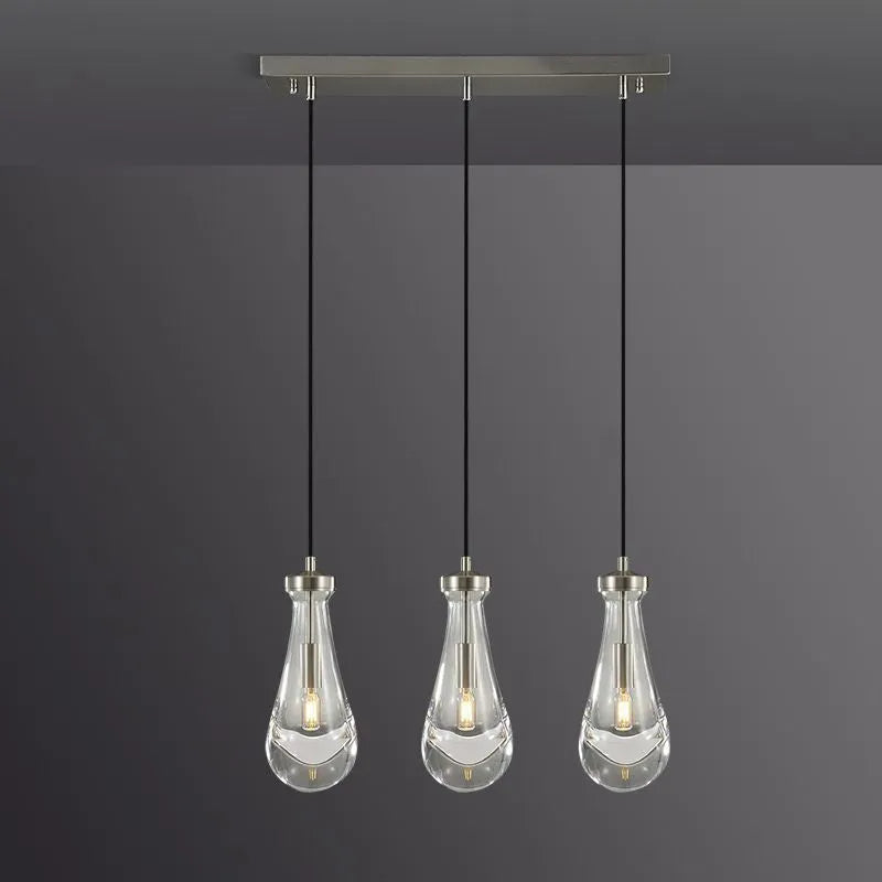 rain drops 3 lights rectangular chandelier