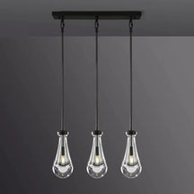 rain drops 3 lights rectangular chandelier