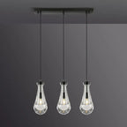 rain drops 3 lights rectangular chandelier