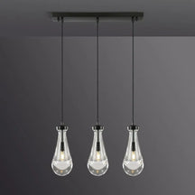 rain drops 3 lights rectangular chandelier