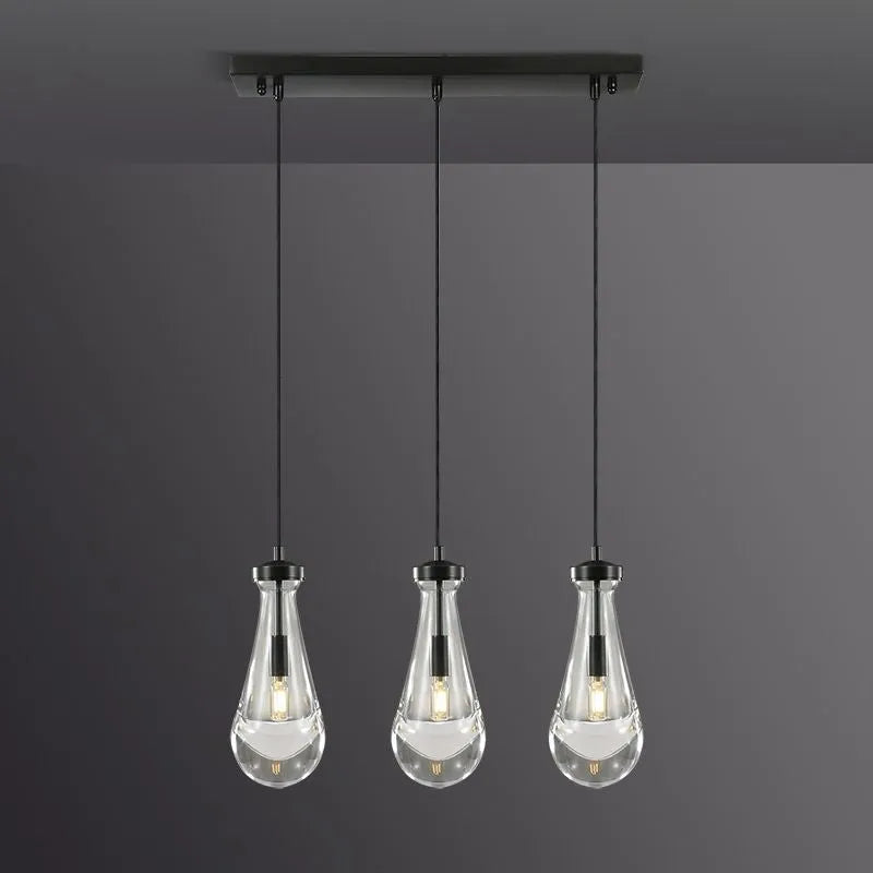 rain drops 3 lights rectangular chandelier